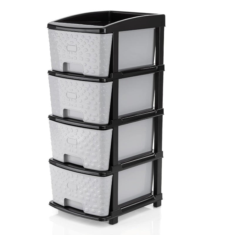 Stack Pro Storage Rack - Four-Tier Plastic