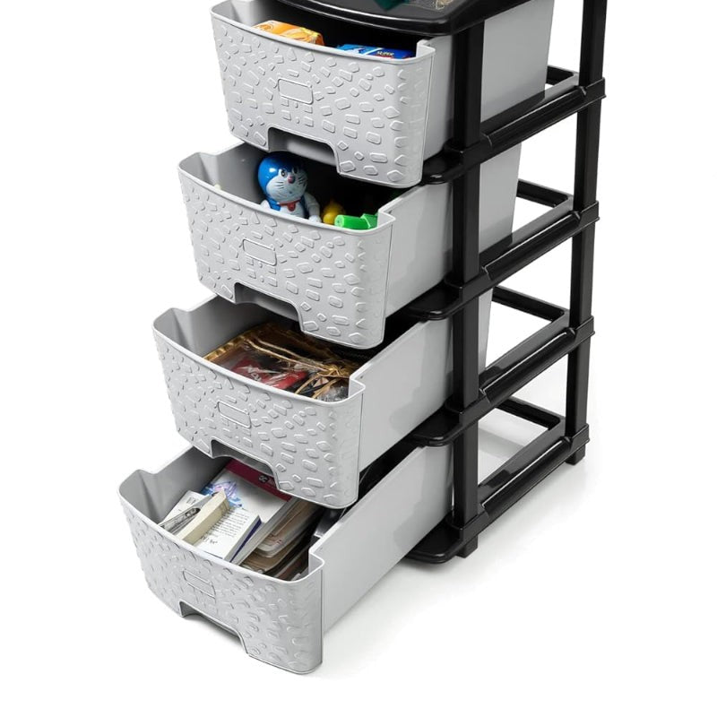 Stack Pro Storage Rack - Four-Tier Plastic