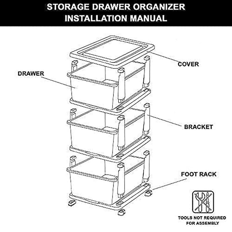 Stack Pro Storage Rack - Four-Tier Plastic