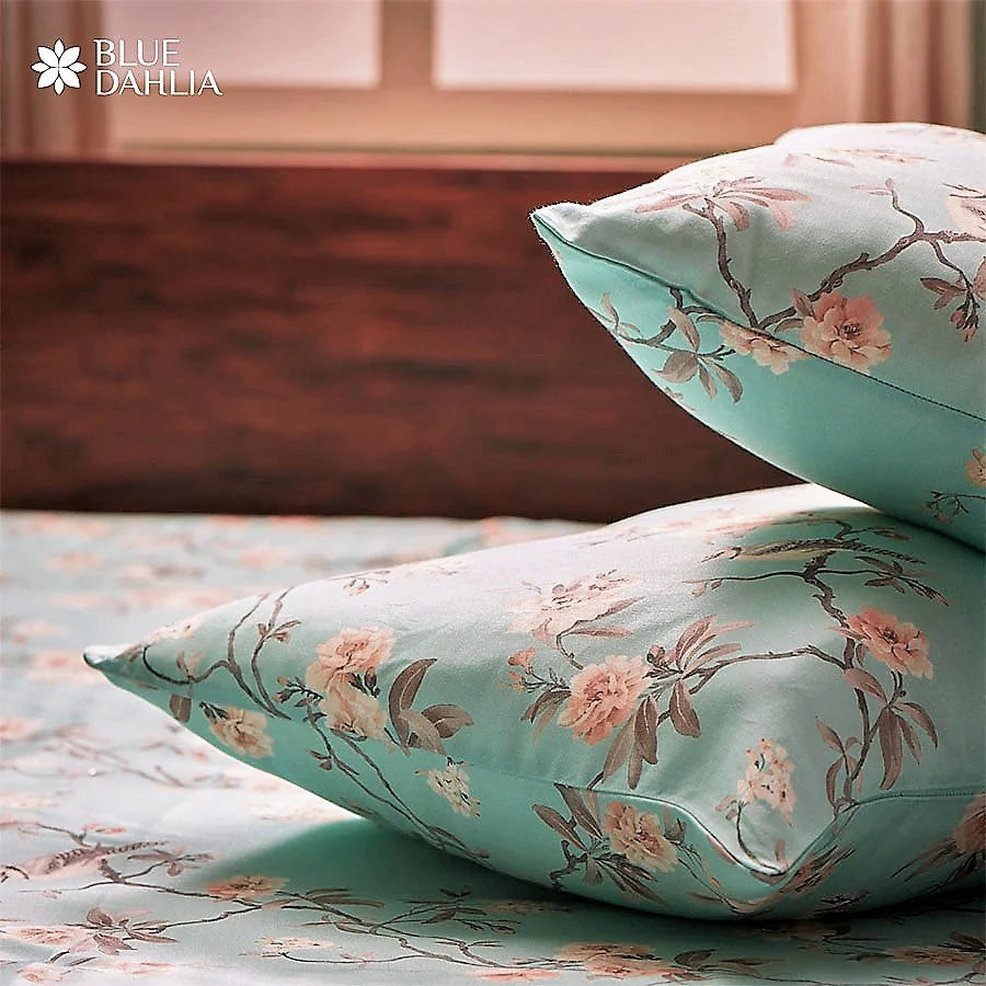 Fitted Bedding Set - 254TC Cherry Blossom Complete Set